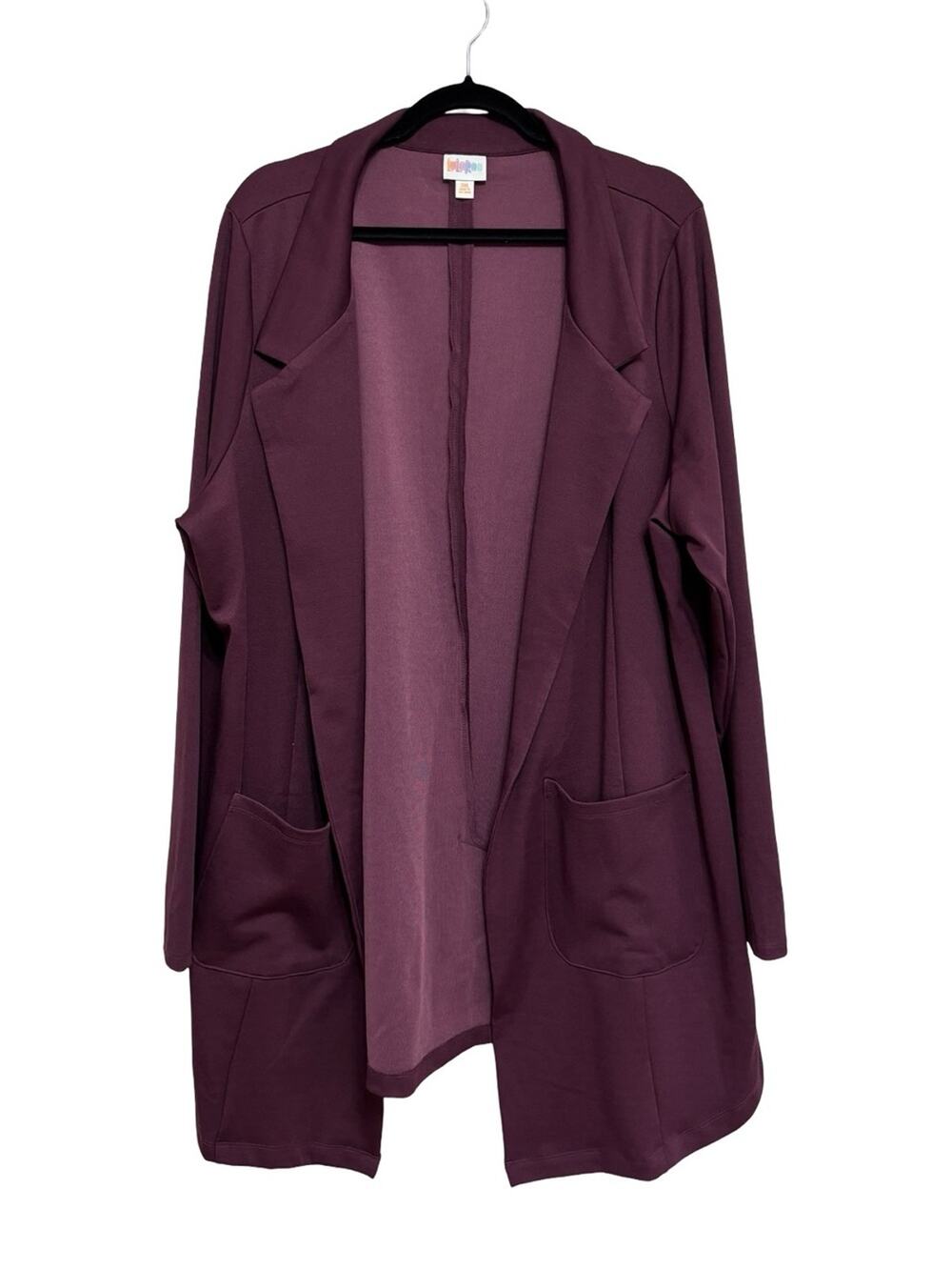 NEW LuLaRoe Gwen Long Line Blazer in Burgundy - Size 3X